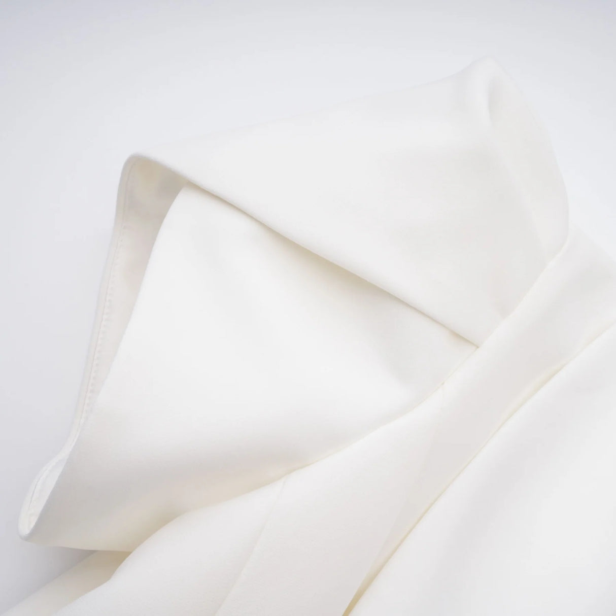 Acharya White Shawl Lapel Mini Dress
