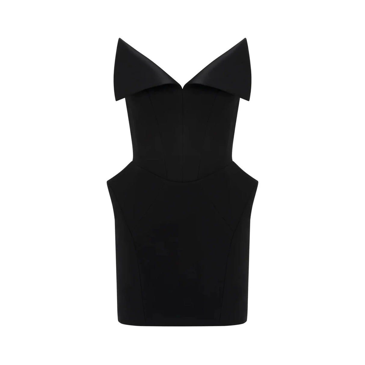 Alba Black Barrel Waist Corset Mini Dress