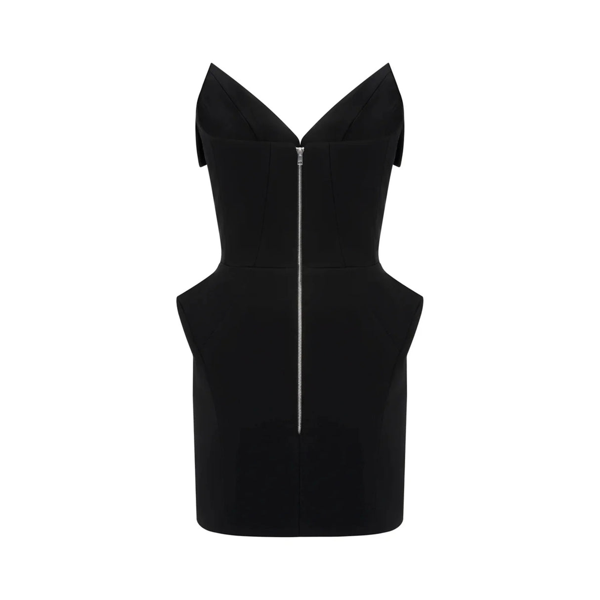 Alba Black Barrel Waist Corset Mini Dress