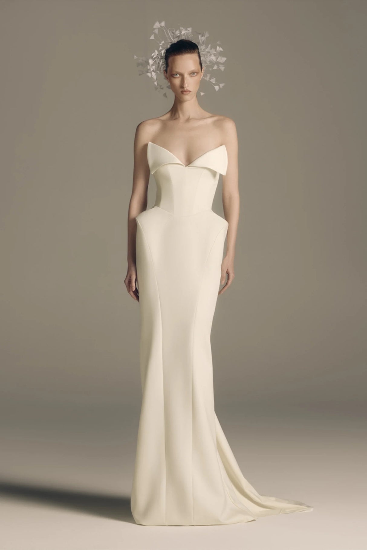 Alba White Barrel Waist Corset Maxi Dress