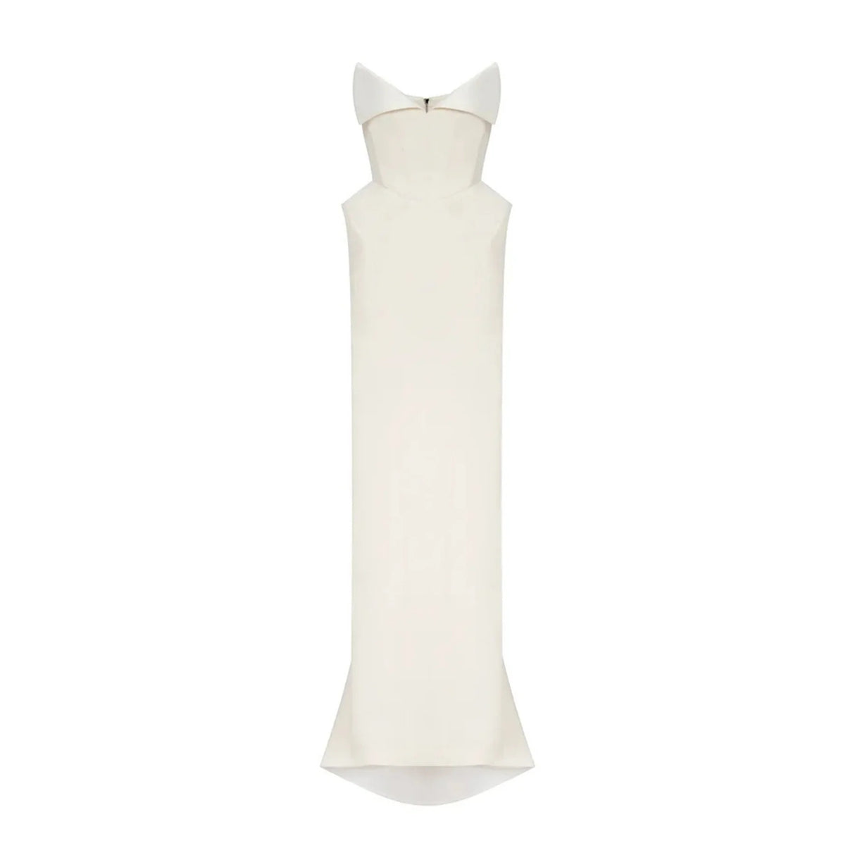 Alba White Barrel Waist Corset Maxi Dress