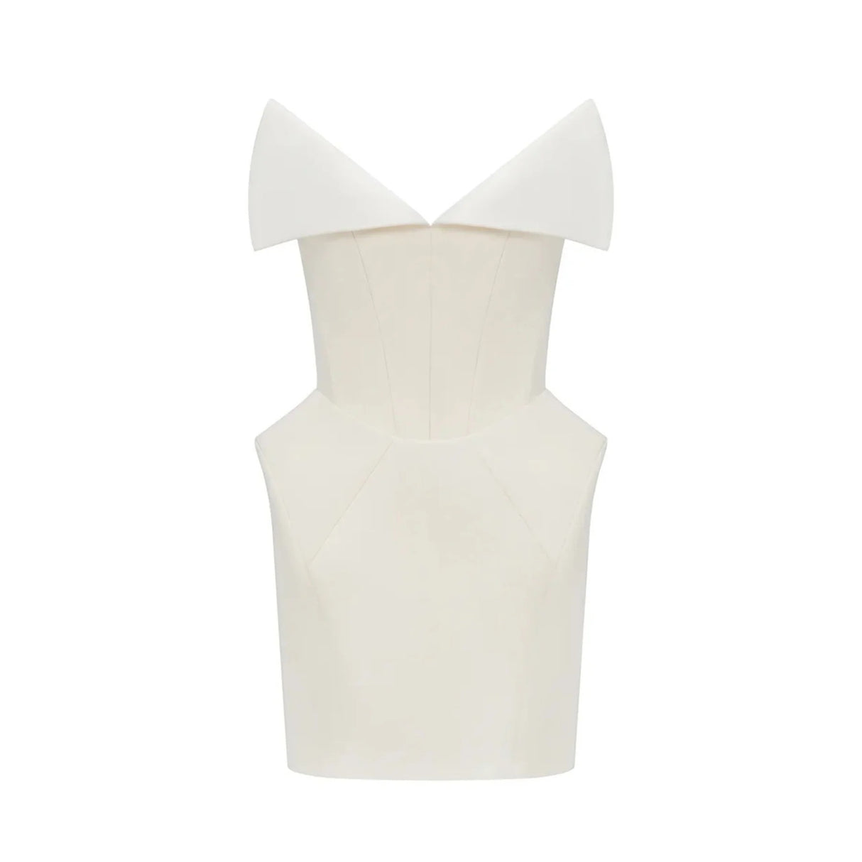 Alba White Barrel Waist Corset Mini Dress
