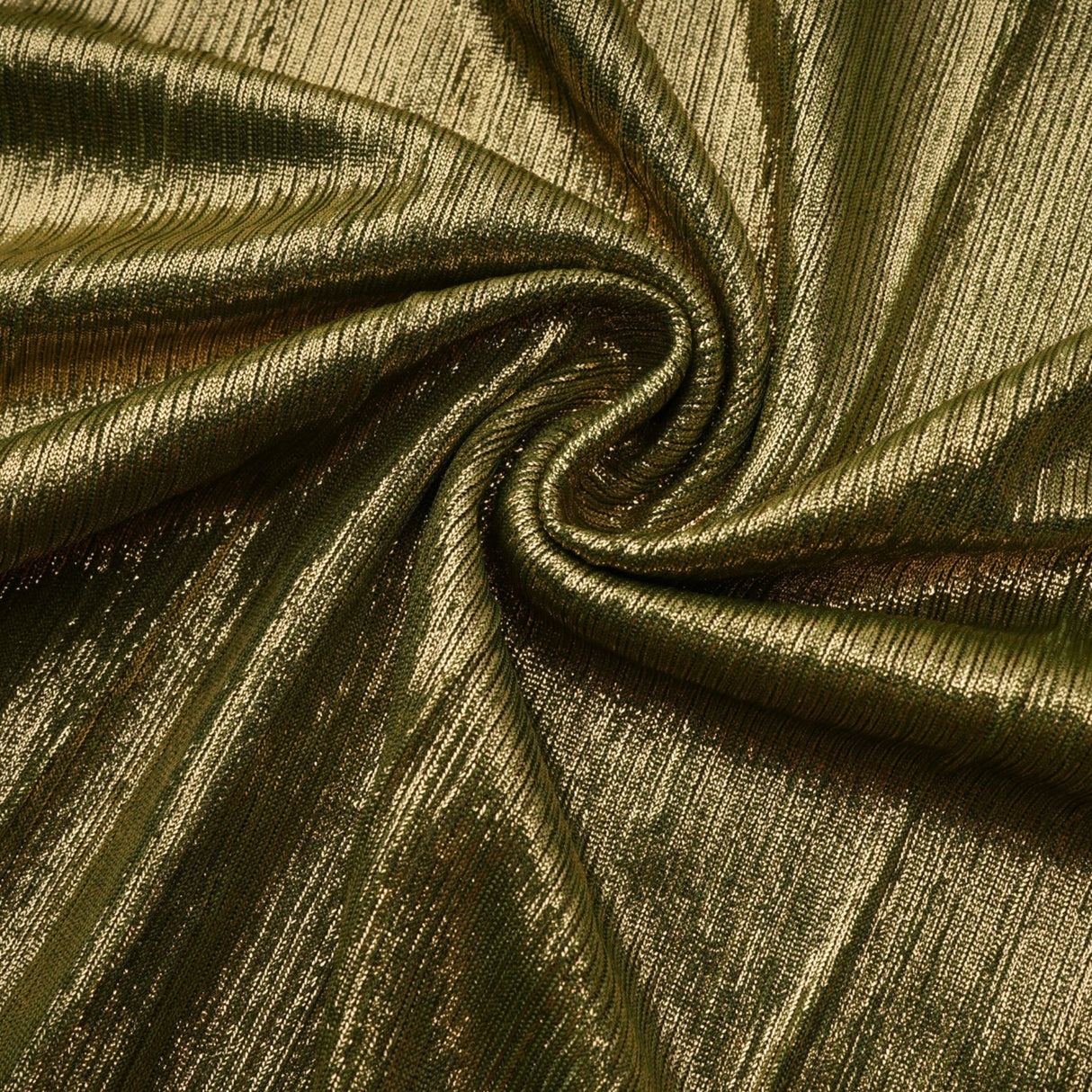 Alchimie Gold Glossy Pleated Maxi Dress