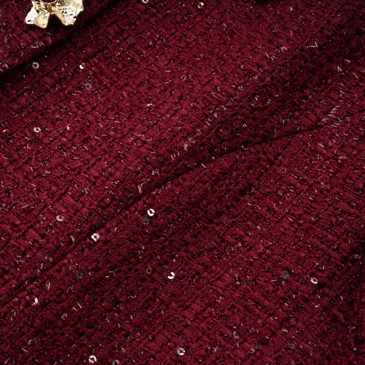 Ancora Red Embellished Tweed Mini Dress