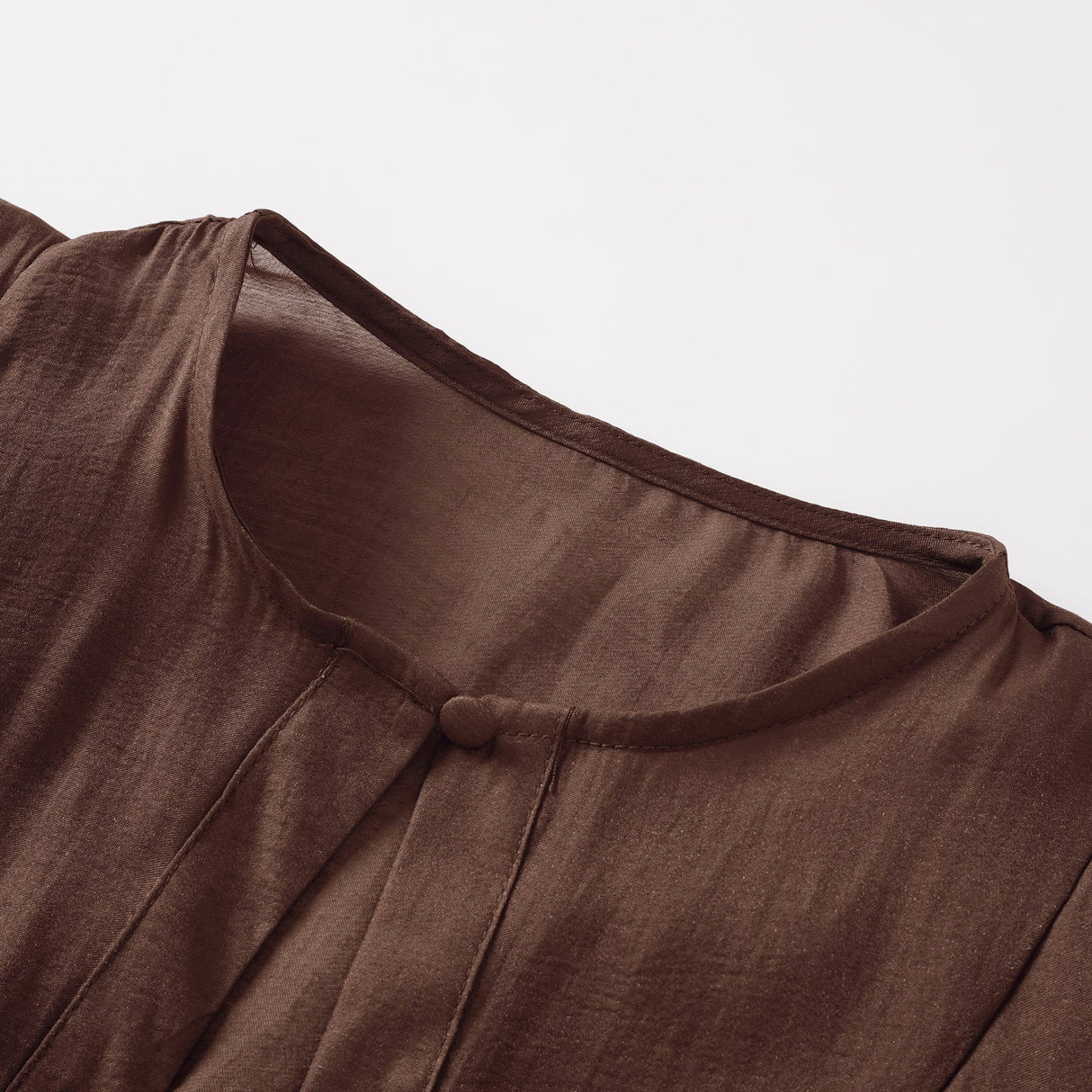Annabelle Brown Cutout Ruffled Mini Dress