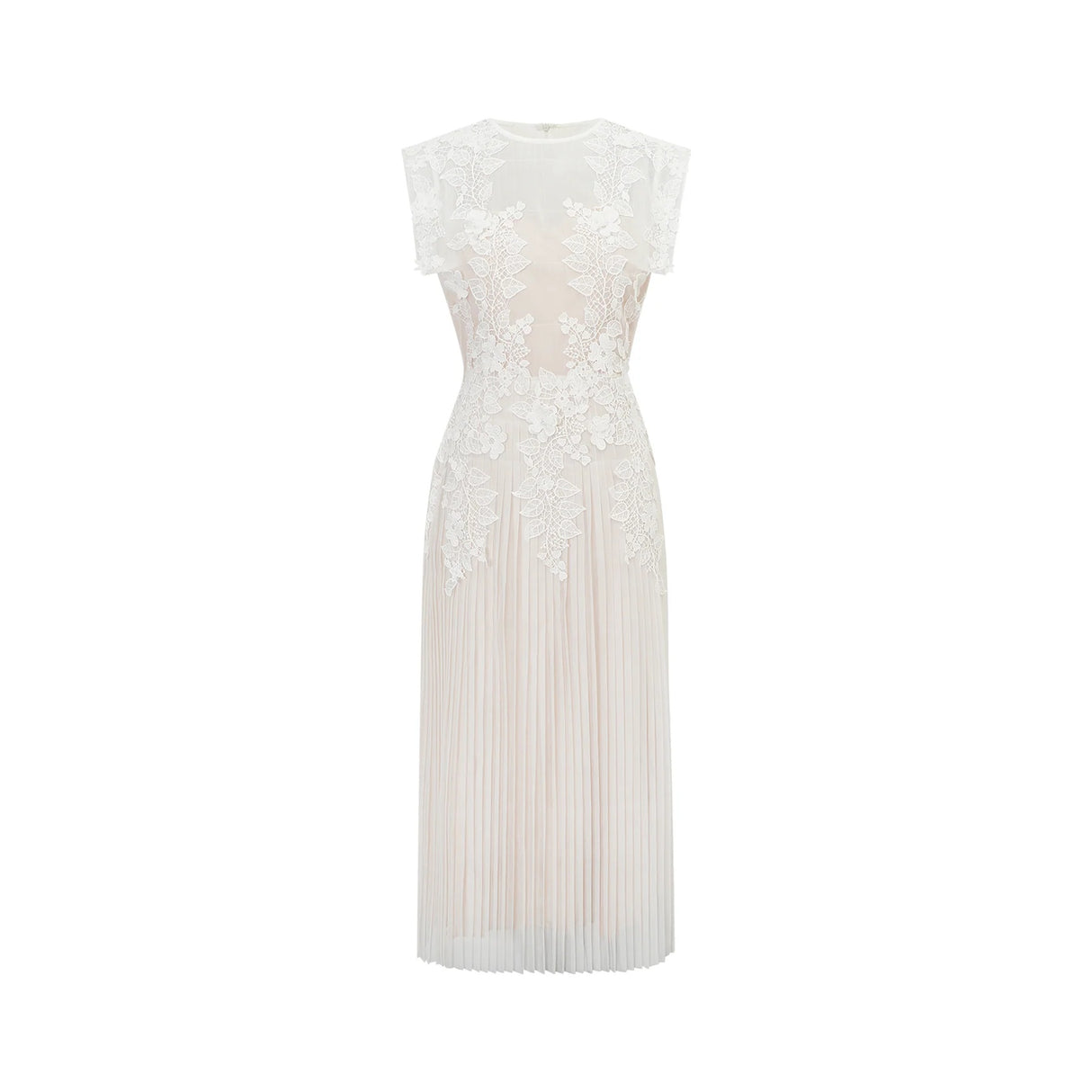 Annabelle Flowerappliqué Tulle Midi Dress
