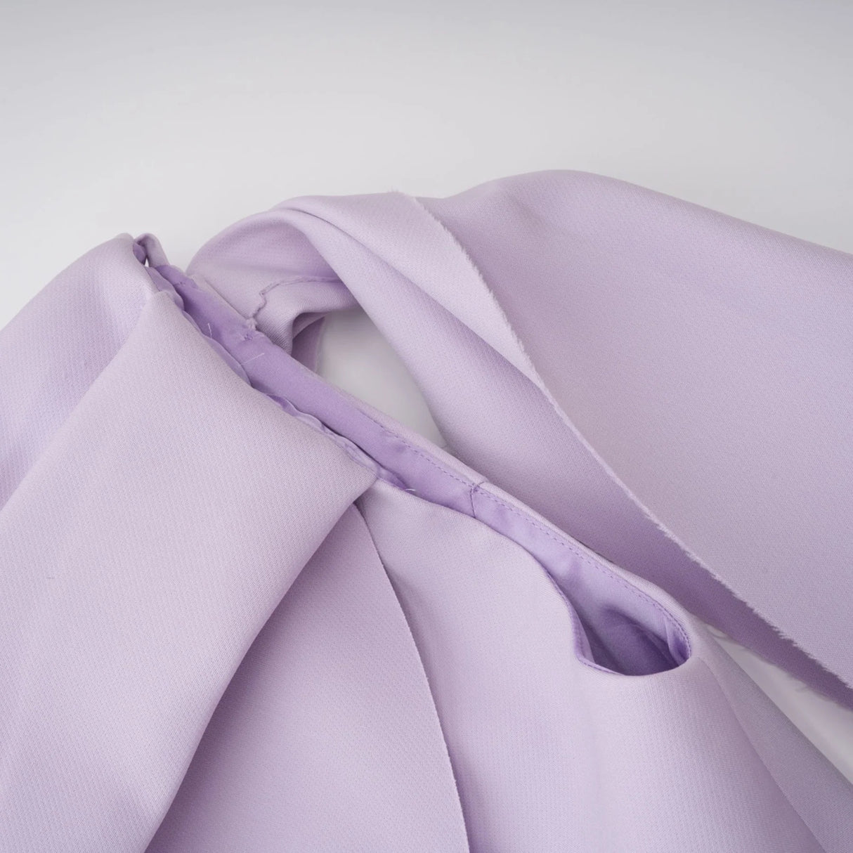 Annabelle Purple CapeDesign Ribbon Maxi Dress