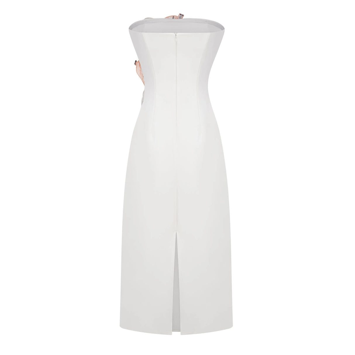 Automne White Floral Embroidered Maxi Dress