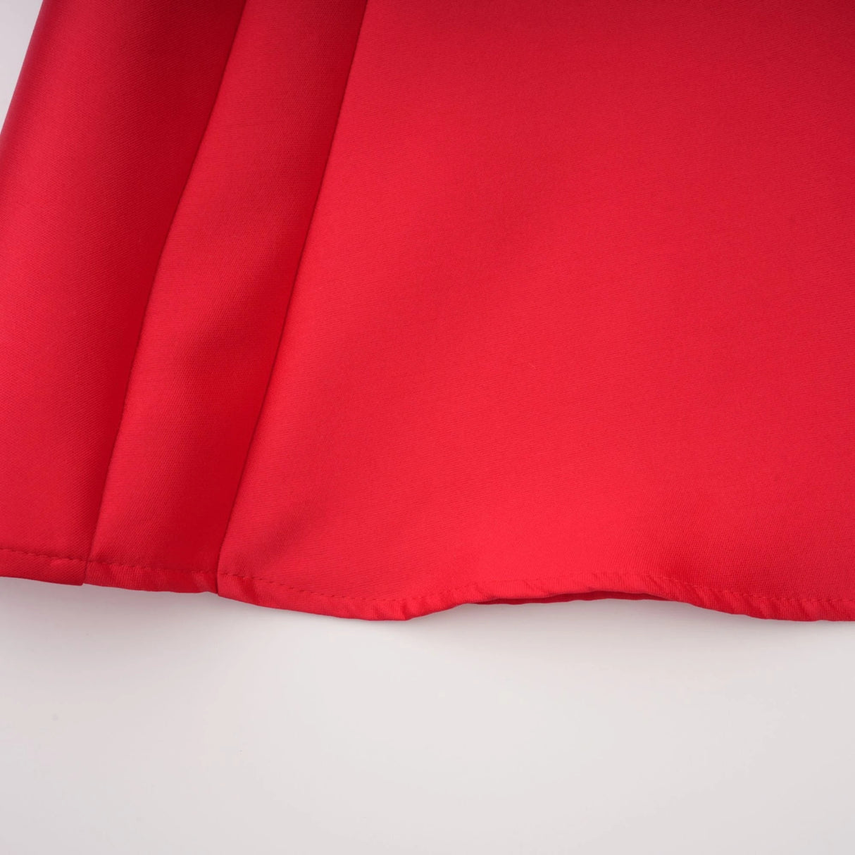 Aventin Red Godet Design Midi Dress