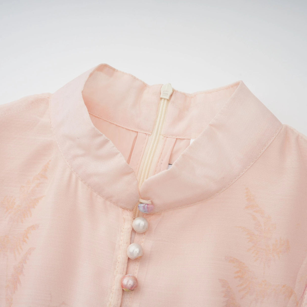Aya Pink Godet Floral Mini Dress