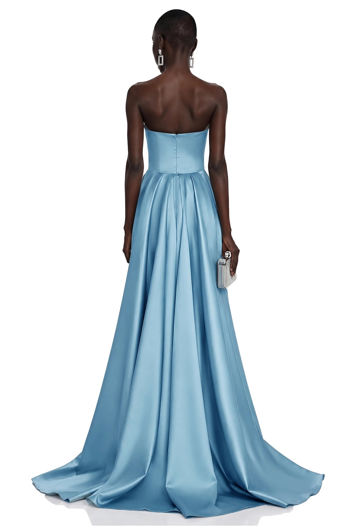 Bircan Blue Color Block Maxi Dress