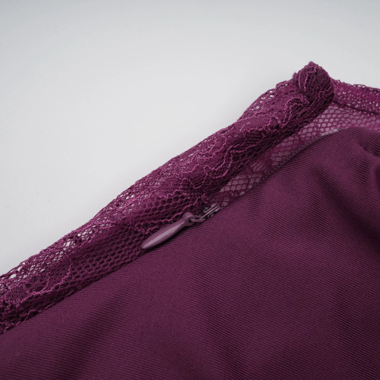 Borbála Magenta Lace Bodice Ruched Maxi Dress