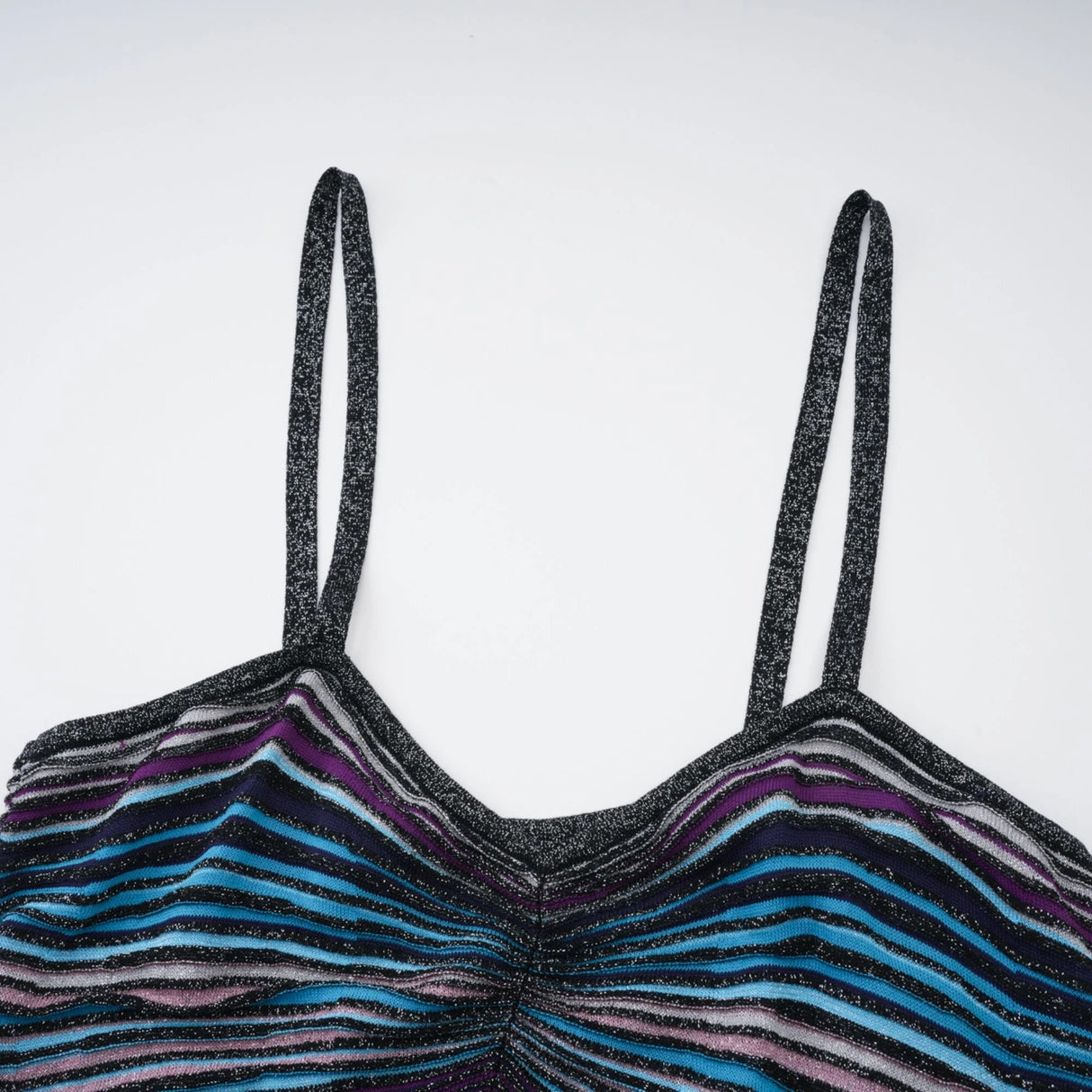 Bruyère Purple Sequin Striped Knit Maxi Dress