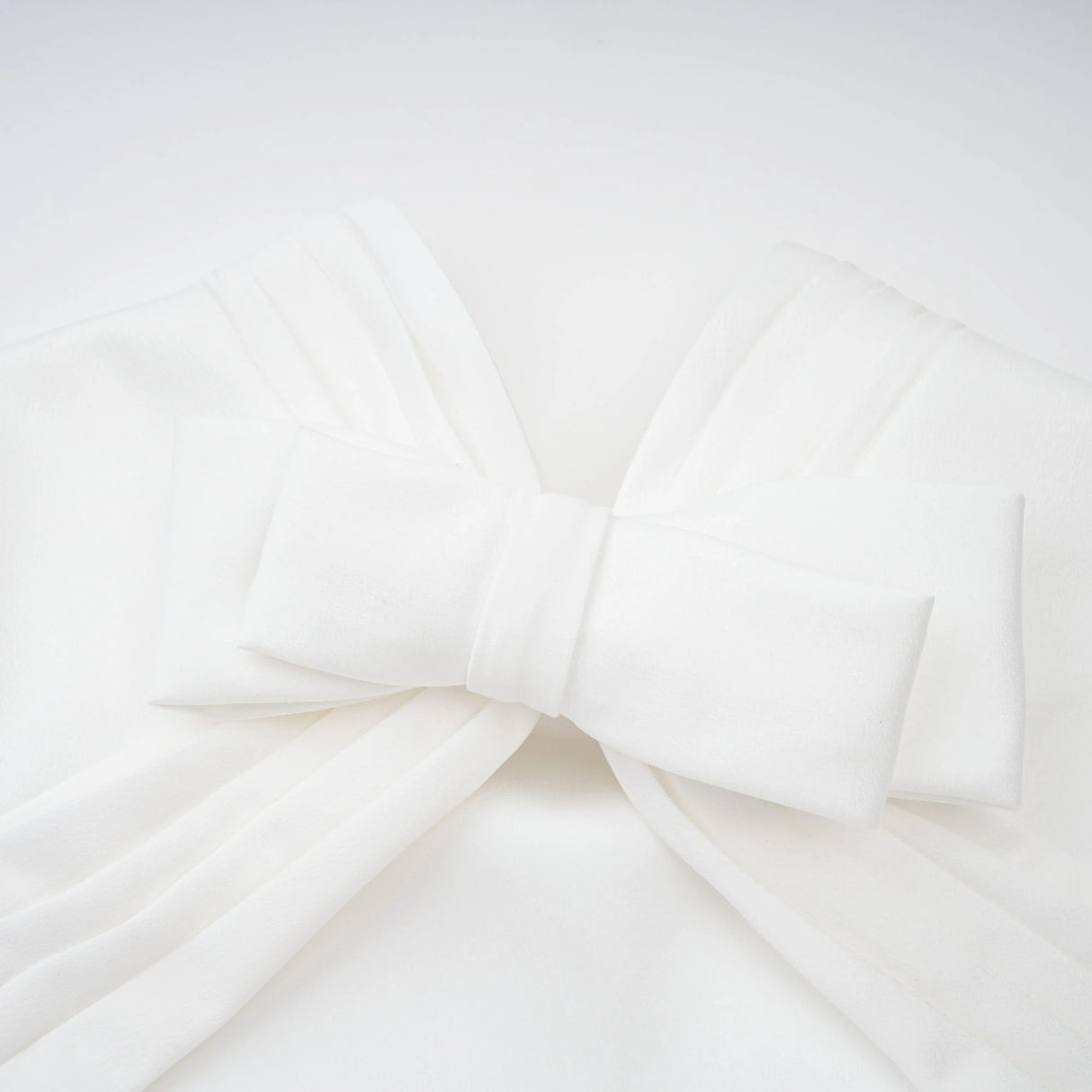 Camille White Statement Bow Mermaid Maxi Dress
