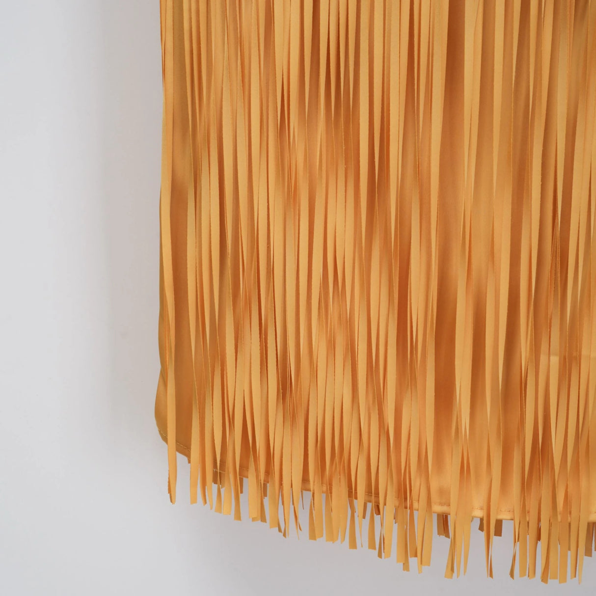 Cayetana Yellow Fringed Maxi Dress with Shawl Detail