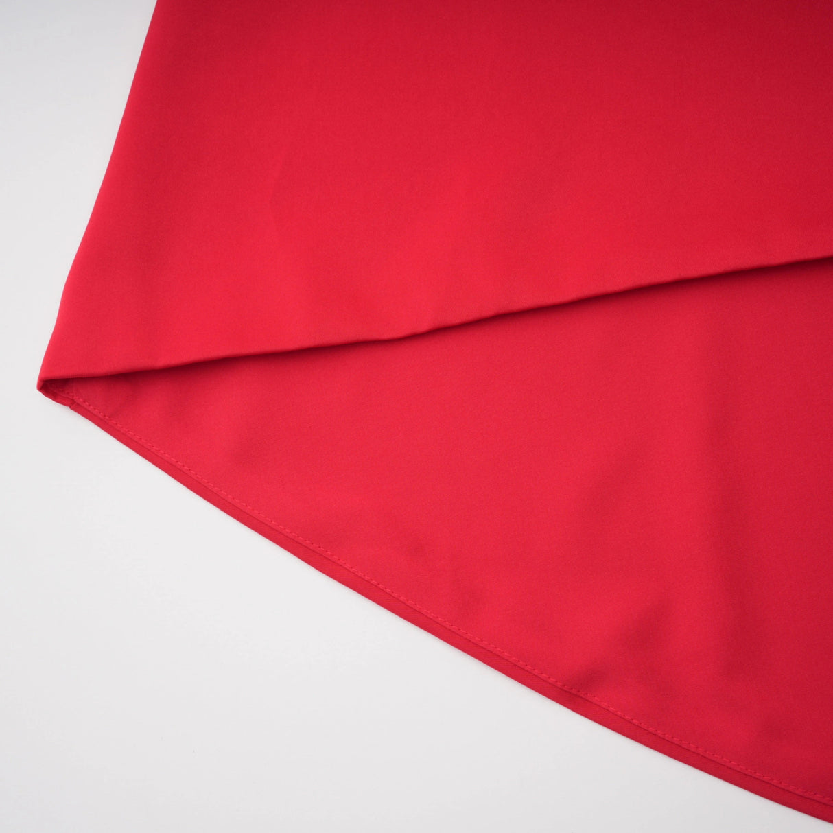 Cevher Red Fishtail Maxi Dress with Cape