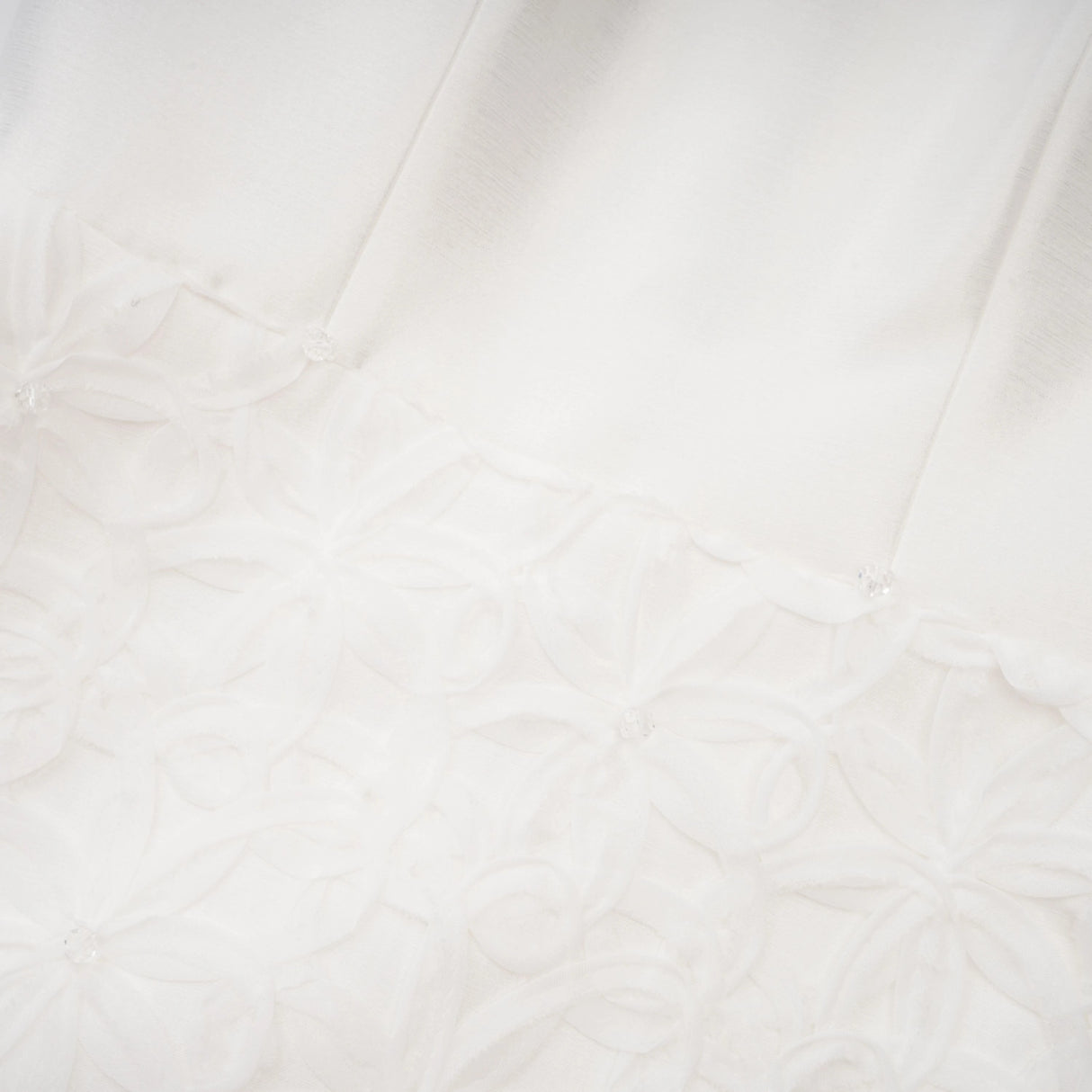Dulcie White Floral Jacquard Shawl Dress Set
