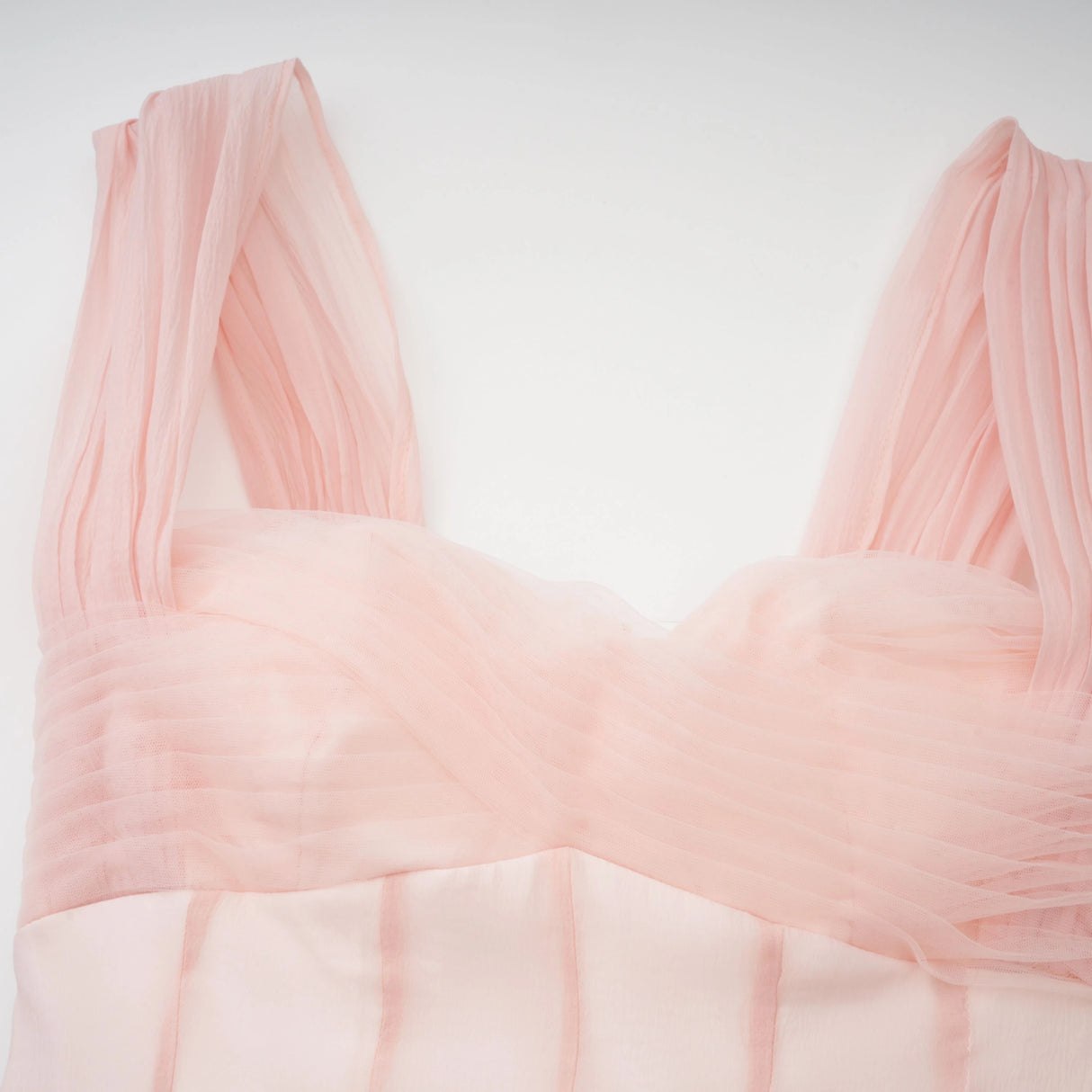 Érasme Pink Flounced Midi Dress