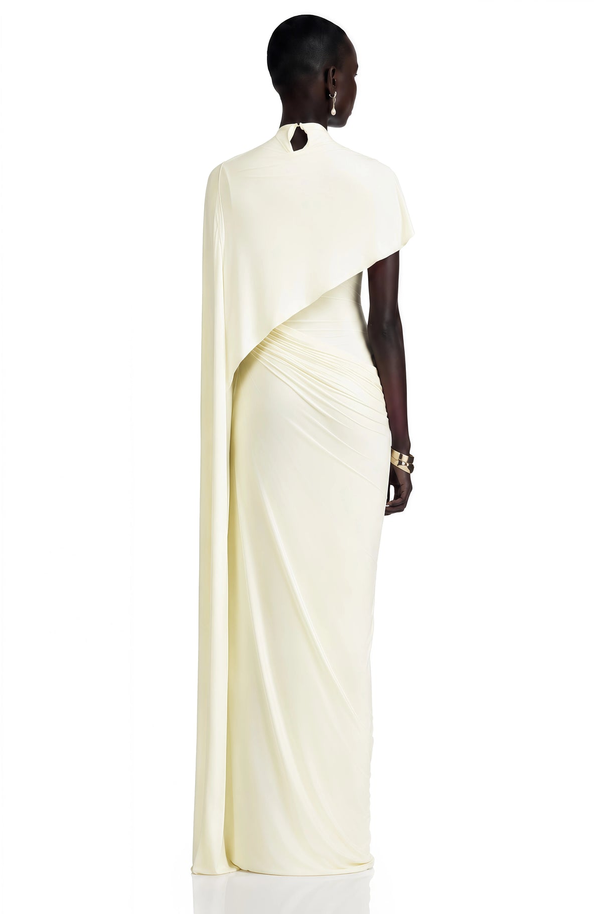 Fenella Asymmetrical Draped Cape Dress Matching Set
