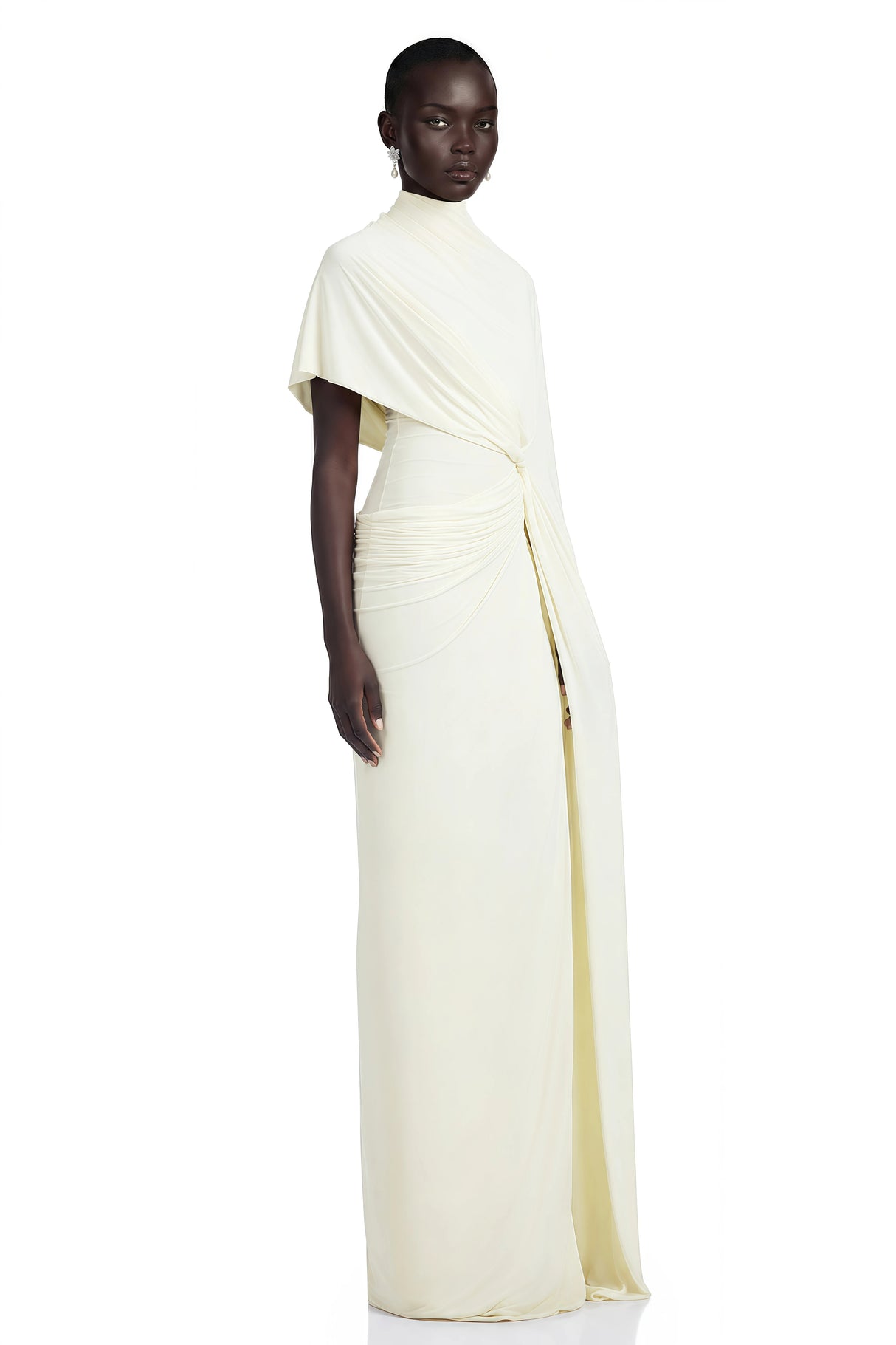 Fenella Asymmetrical Draped Cape Dress Matching Set