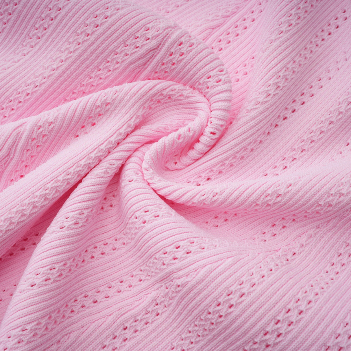 Jocasta Pink Stretch Lace Knit Midi Dress