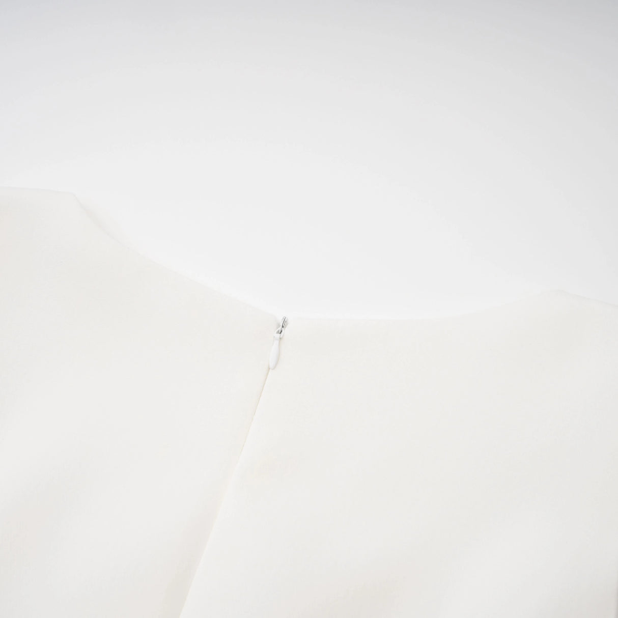 Kristveig White Cape Design Structured Mini Dress