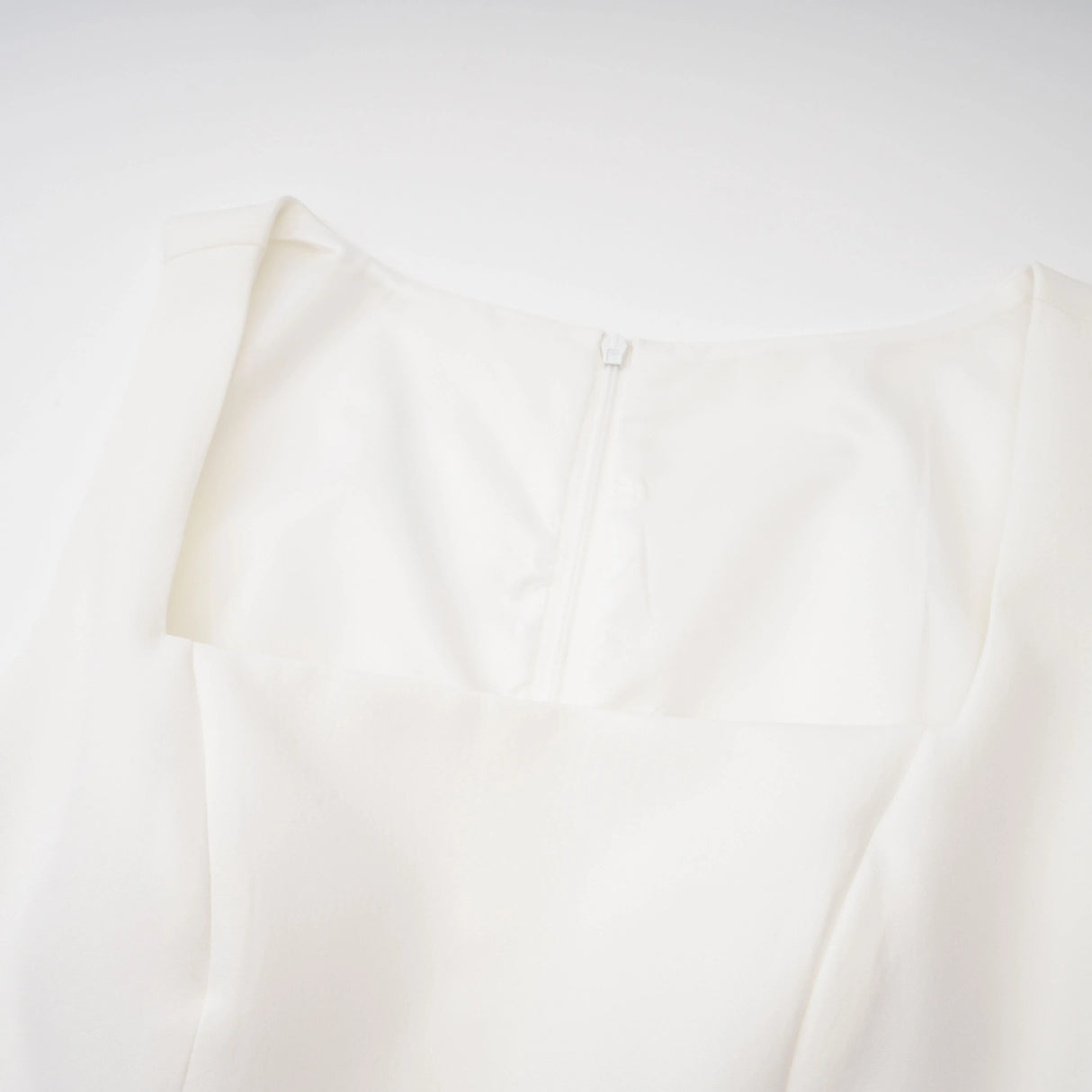 Kristveig White Cape Design Structured Mini Dress