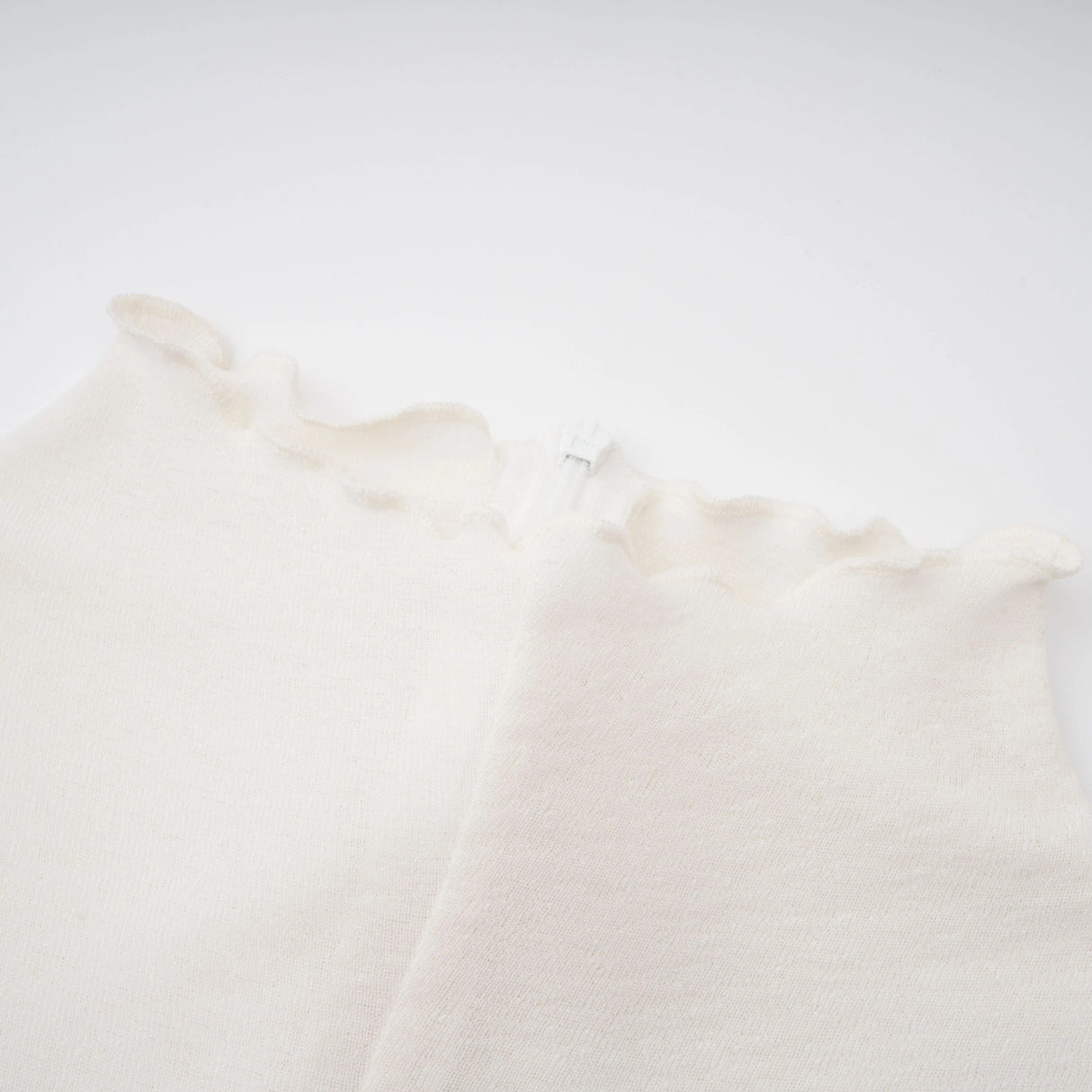 Lark White Tulle Panel Knit Midi Dress