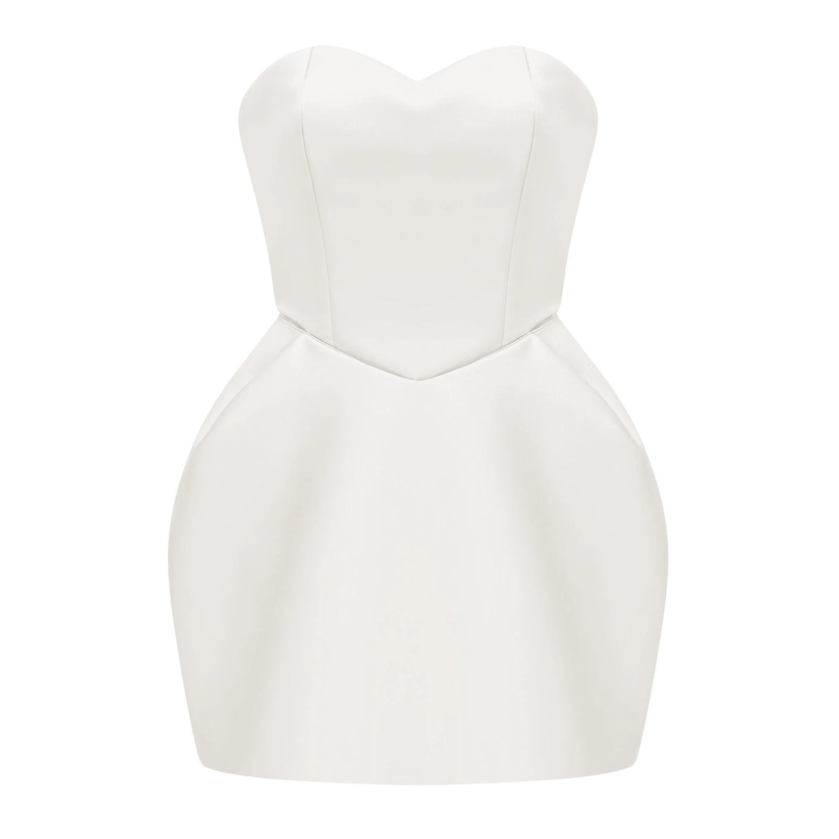 Laure White Heart Offshoulder Mini Dress