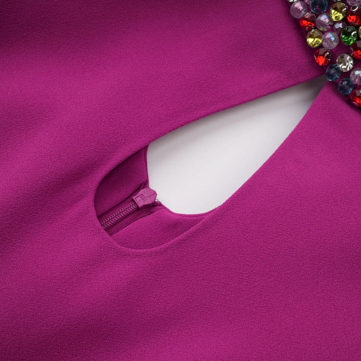 Majestueuse Fuchsia KeyholeDetail Mermaid Gown