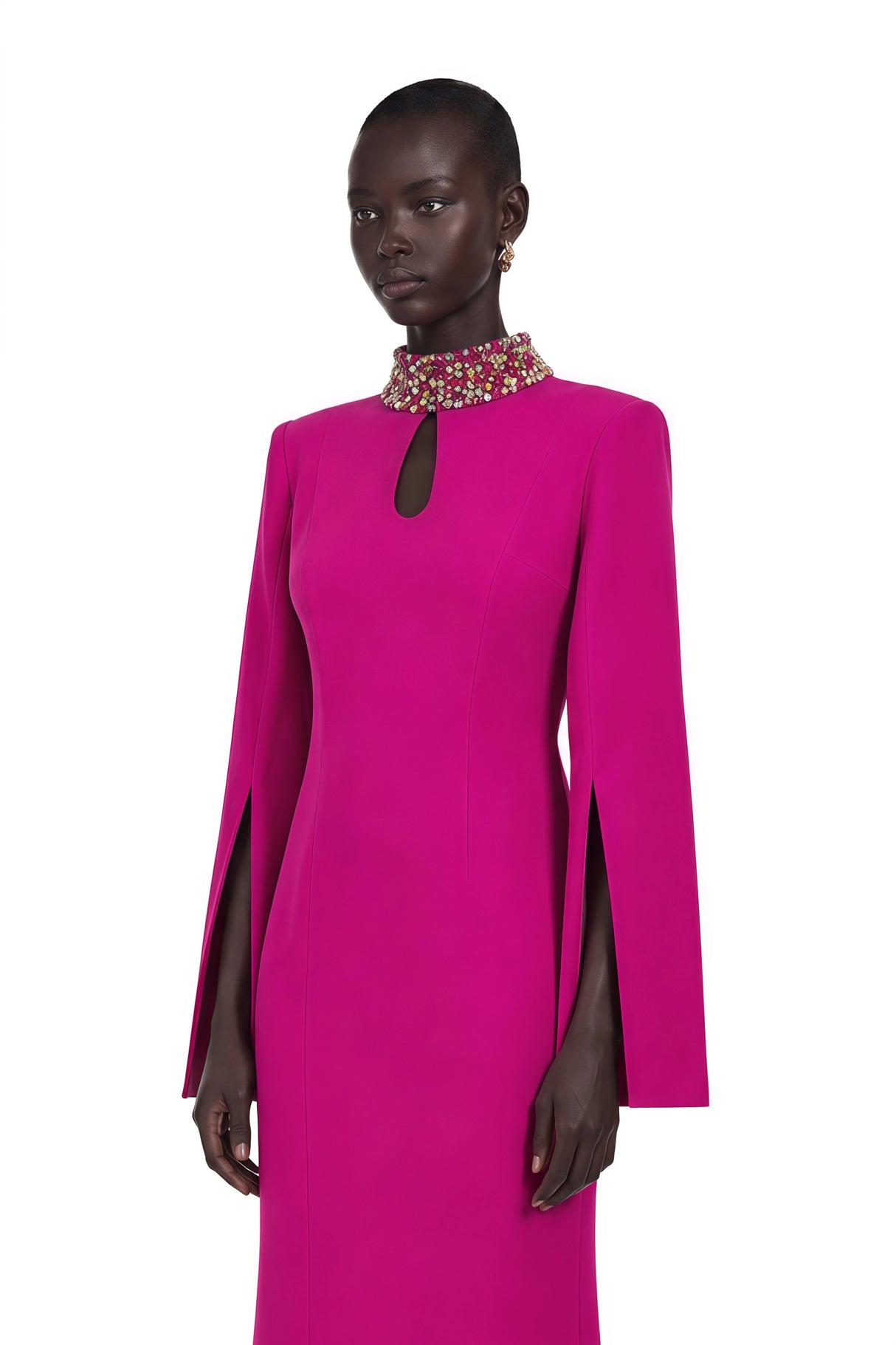 Majestueuse Fuchsia KeyholeDetail Mermaid Gown