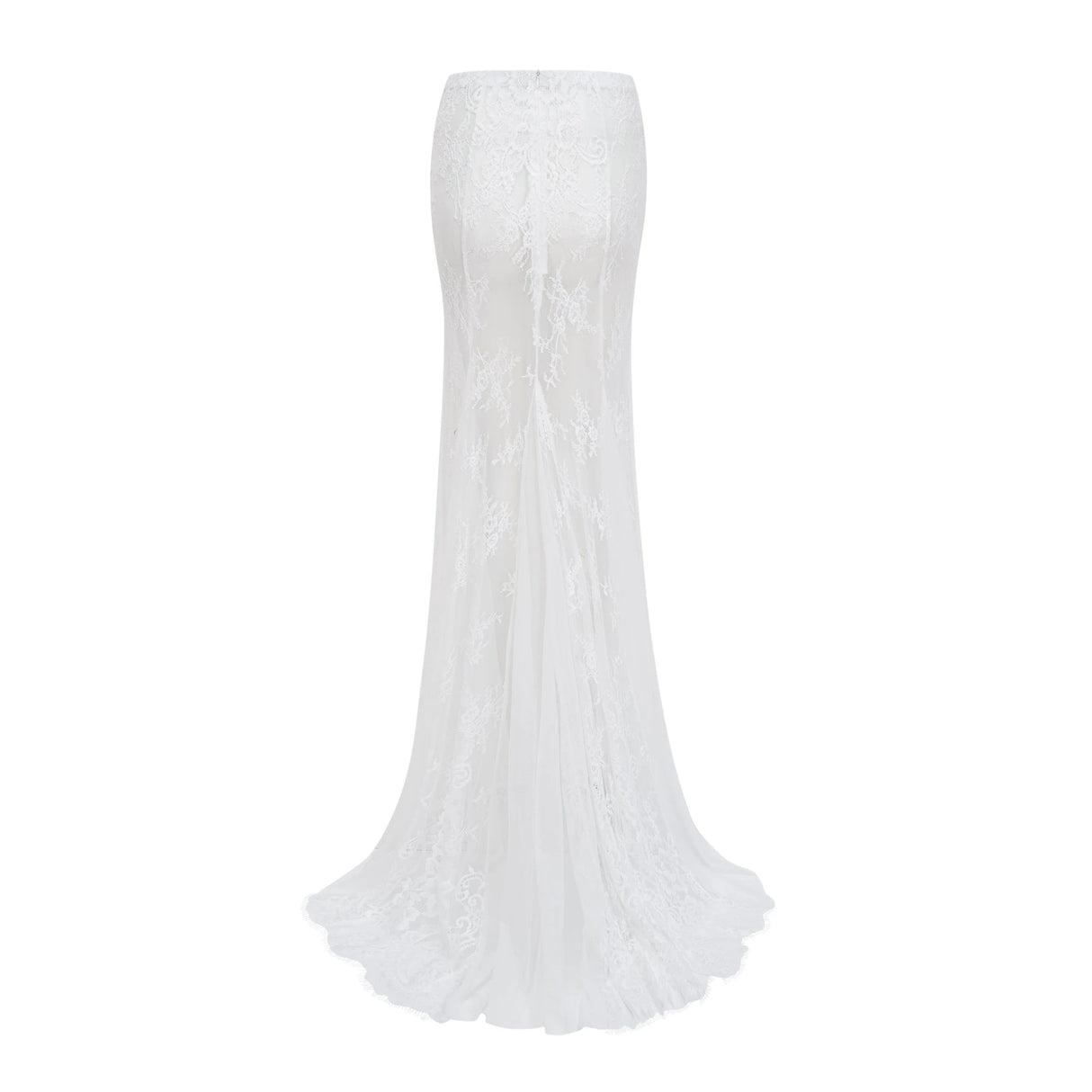 Margherita White Floral Lace Dress Skirt Set