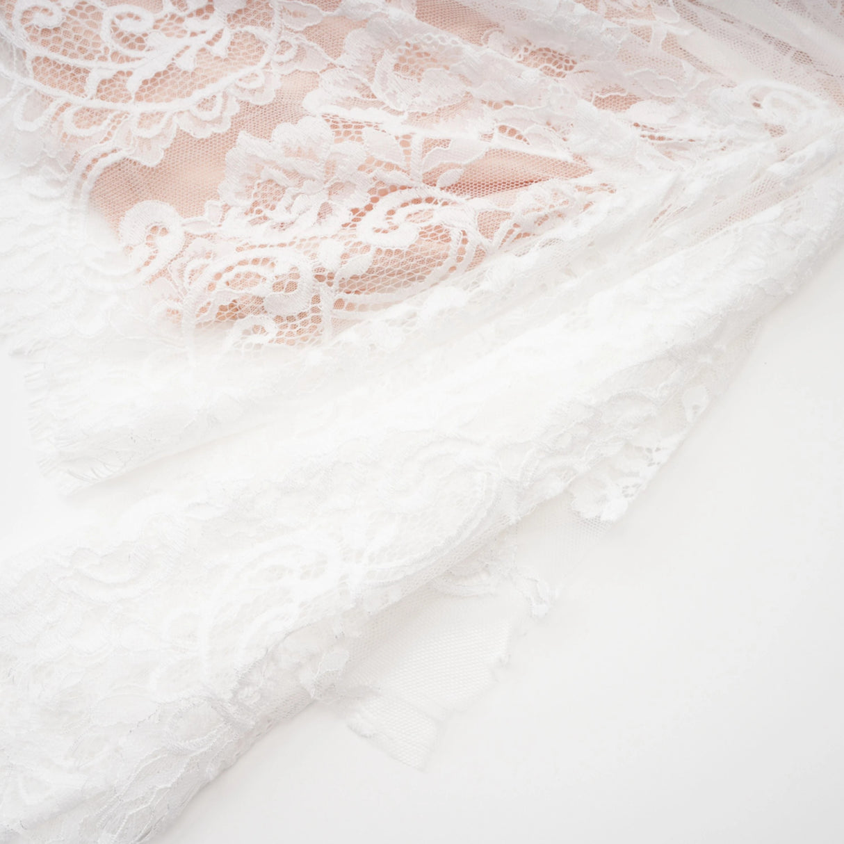 Margherita White Floral Lace Dress Skirt Set