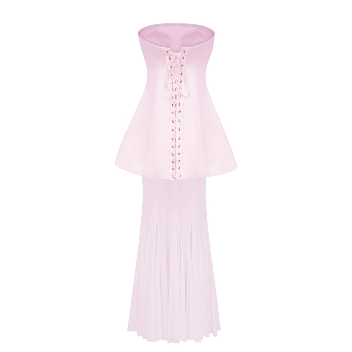 Mélanie Pink Corset Dress Mesh Skirt Set