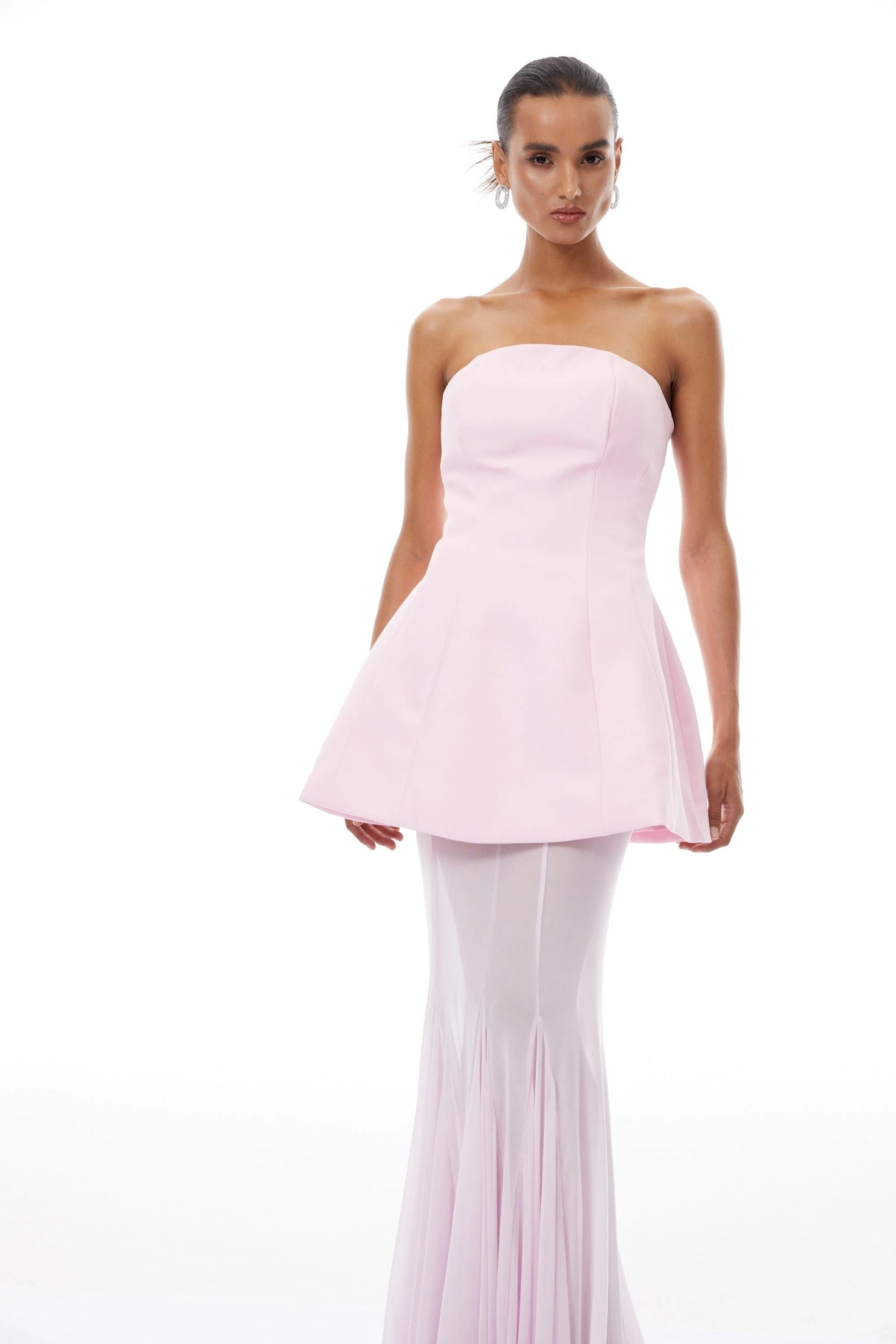 Mélanie Pink Corset Dress Mesh Skirt Set