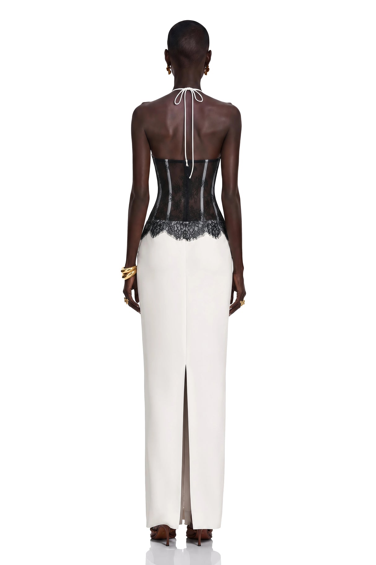 Mirabeau White Cutout Lace Maxi Dress