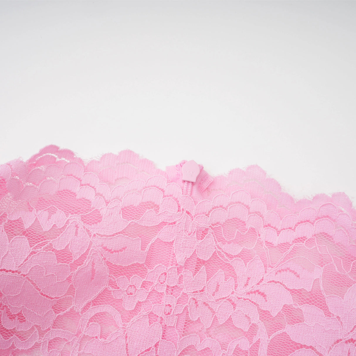Nuria Pink Ribbon Detail Floral Lace Midi Dress