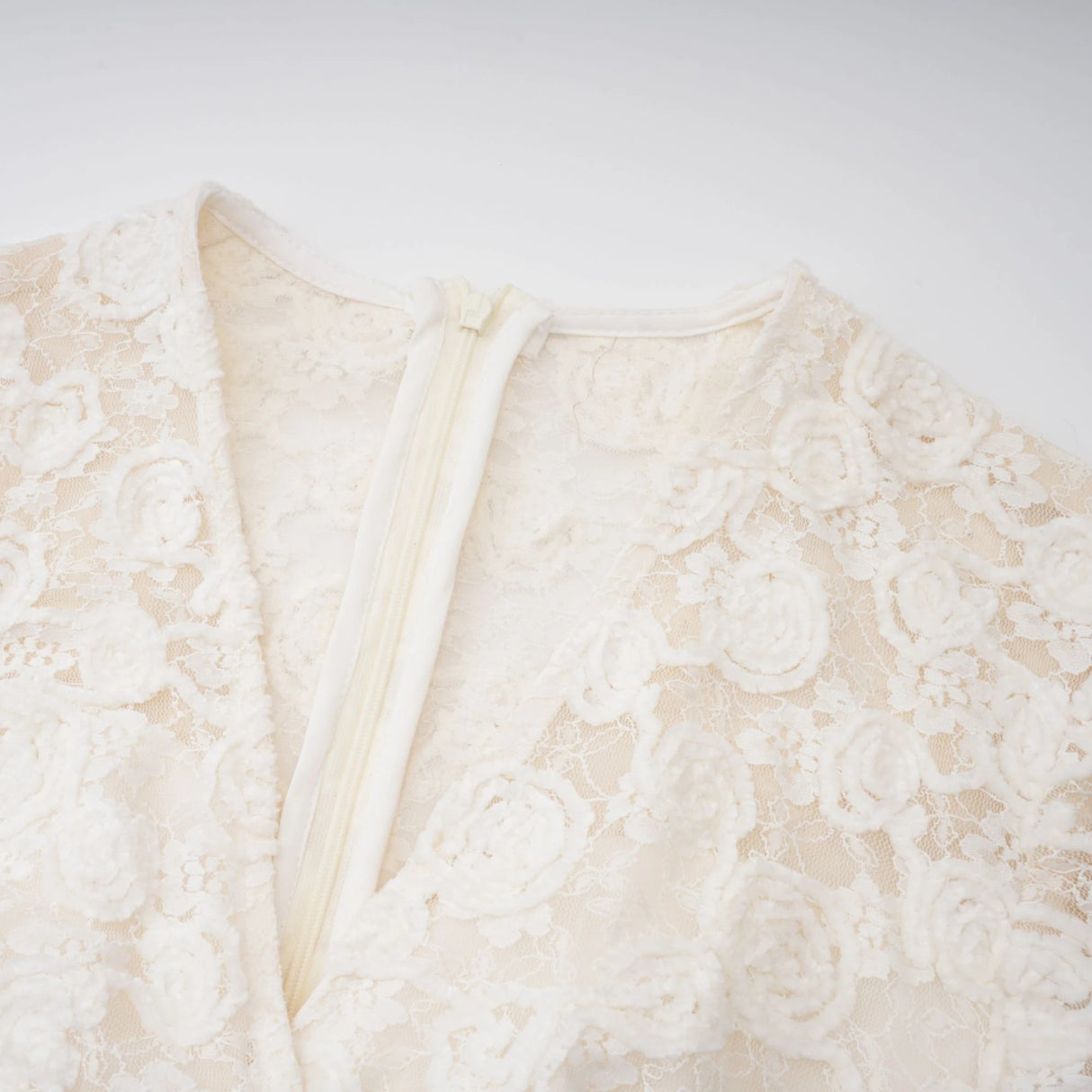 Oona White Floral Lace Pencil Midi Dress