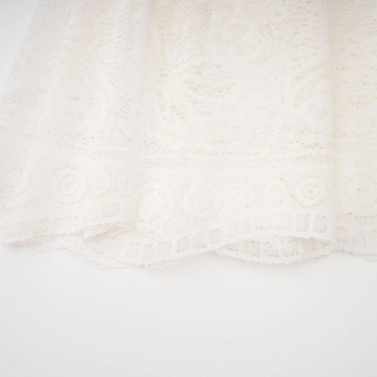 Phoebe White Jacquard Florallace Pleated Midi Dress