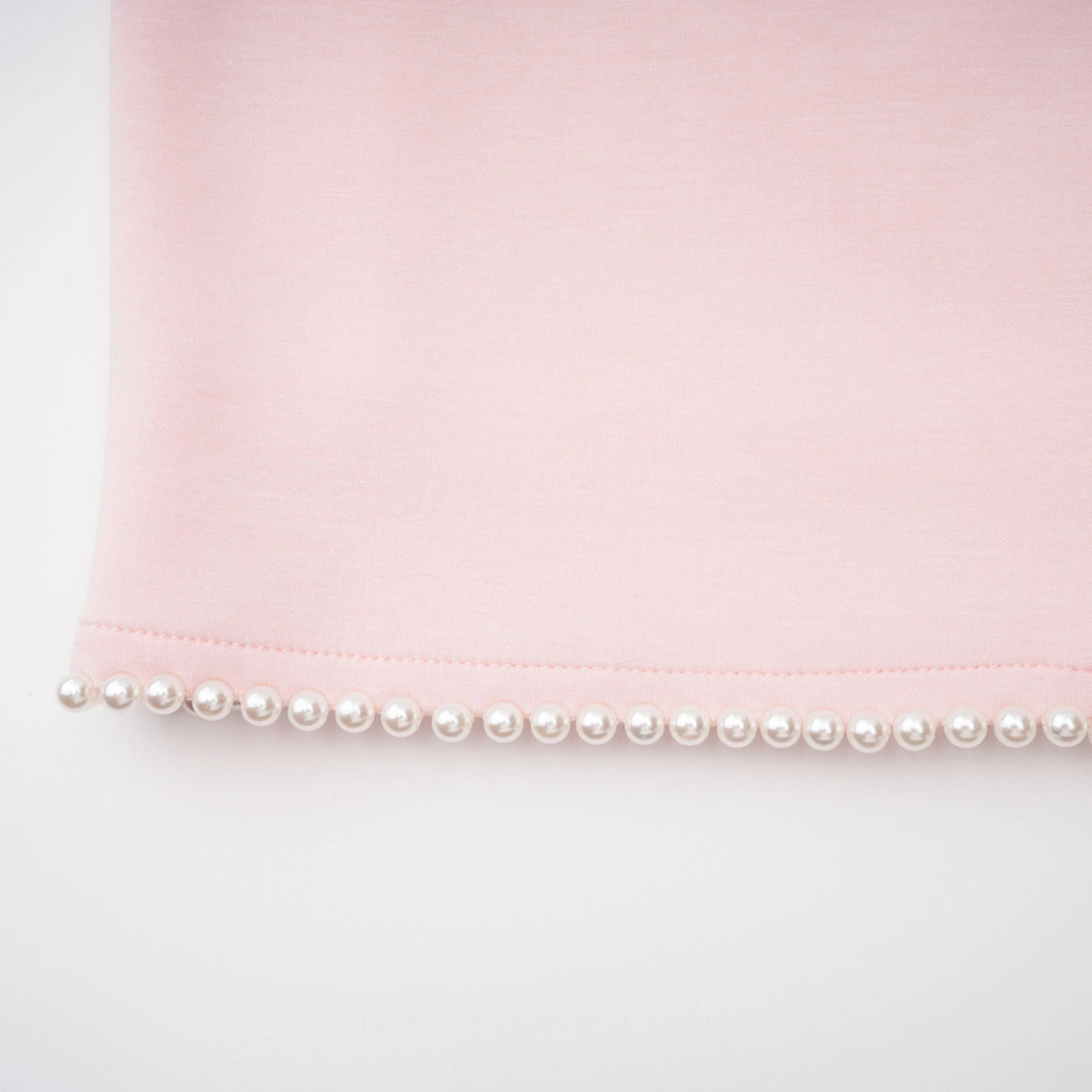 Piroska Pink Sleeveless Pearl Trim Mini Dress