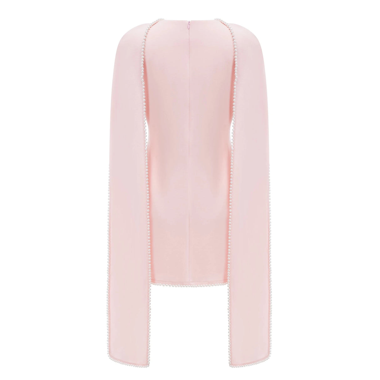 Piroska Pink Sleeveless Pearl Trim Mini Dress