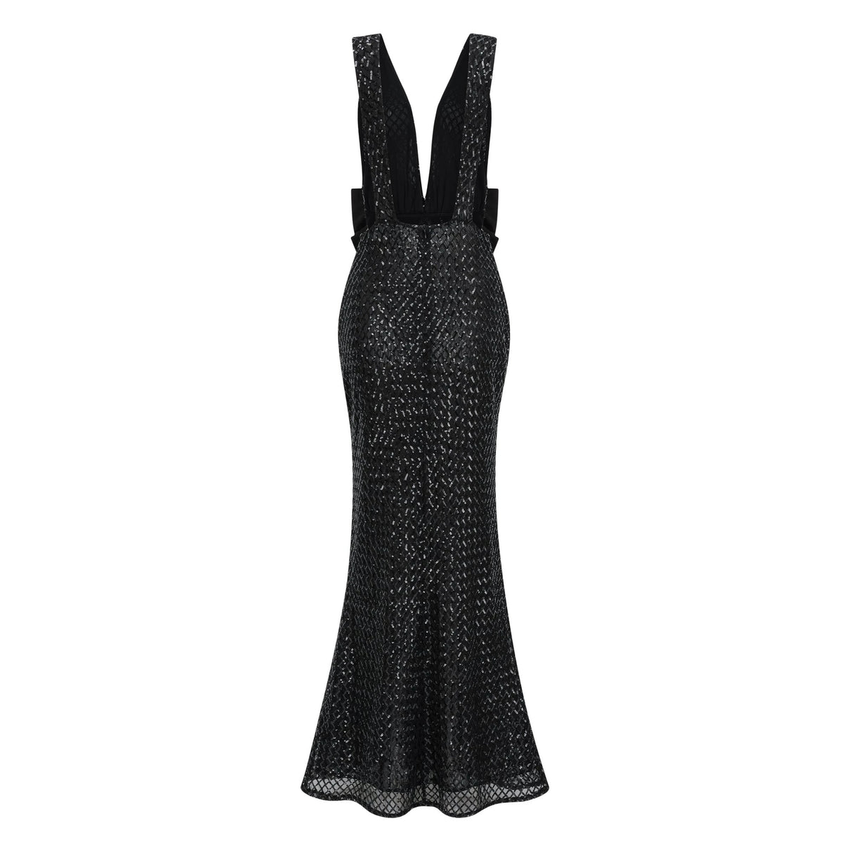 Raelynn Black Deep VNeck Bodycon Maxi Dress