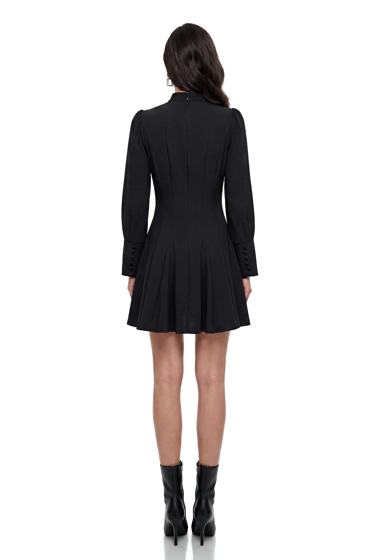 Renee Black Button Down CutOut Mini Dress