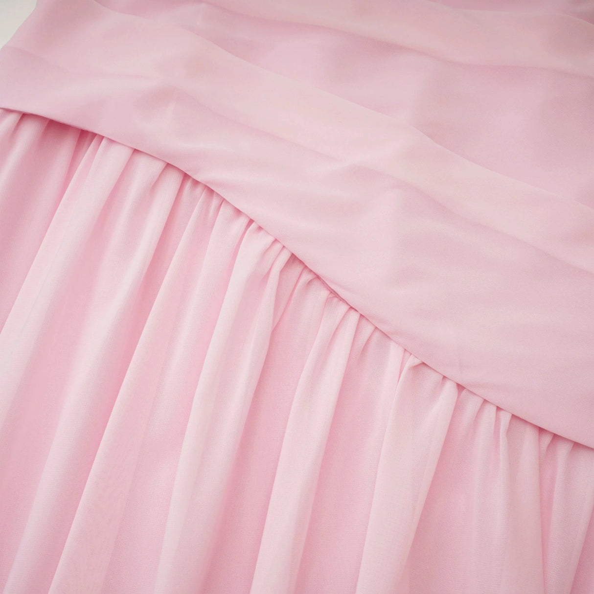 Romane Pink Strapless Corset Chiffon Maxi Dress