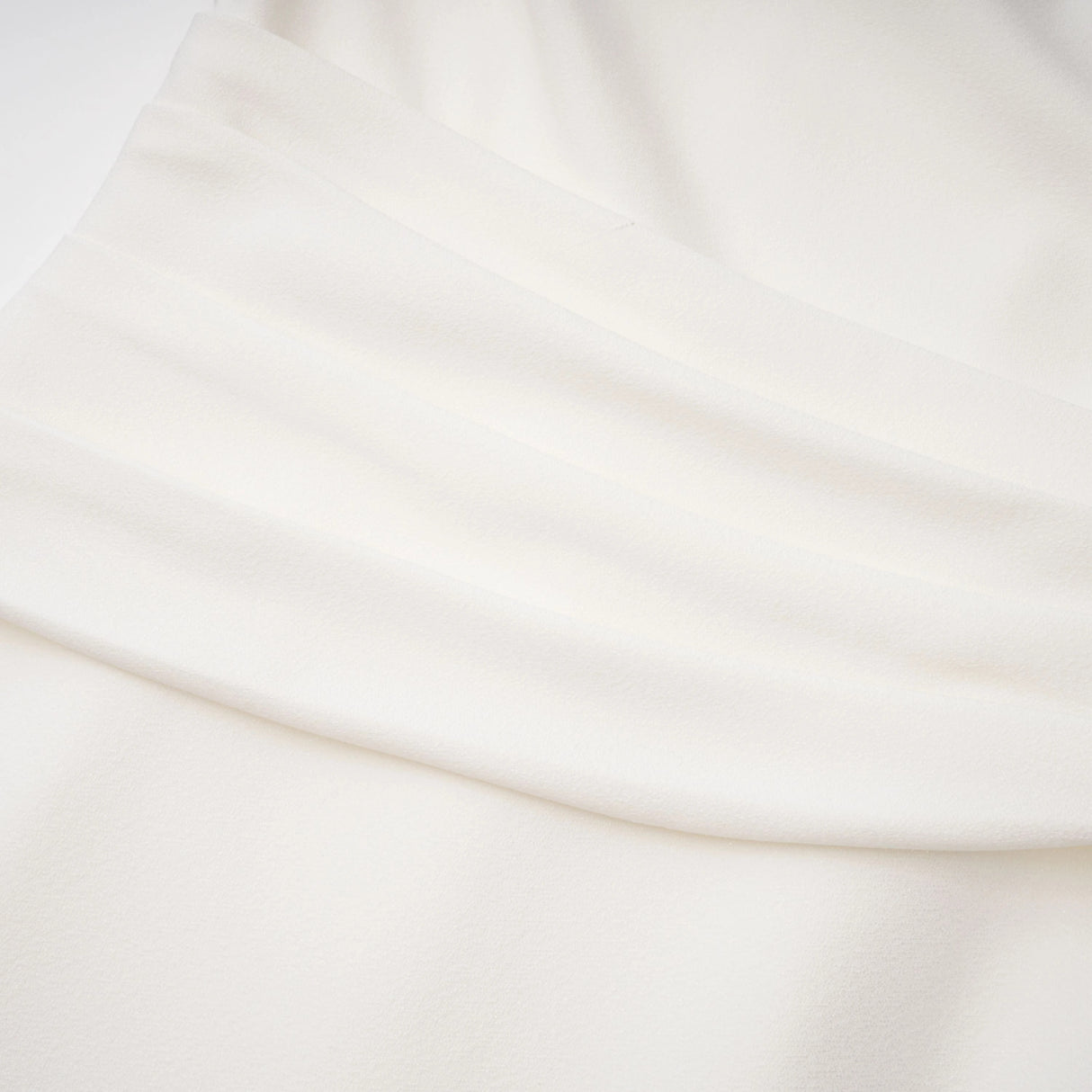 Roshanak White One Shoulder Midi Dress with Lace Panels