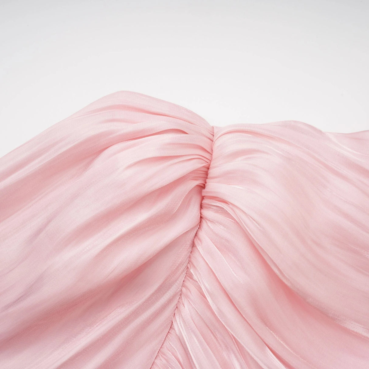 Sarolta Pink Glossy Ruched Maxi Dress