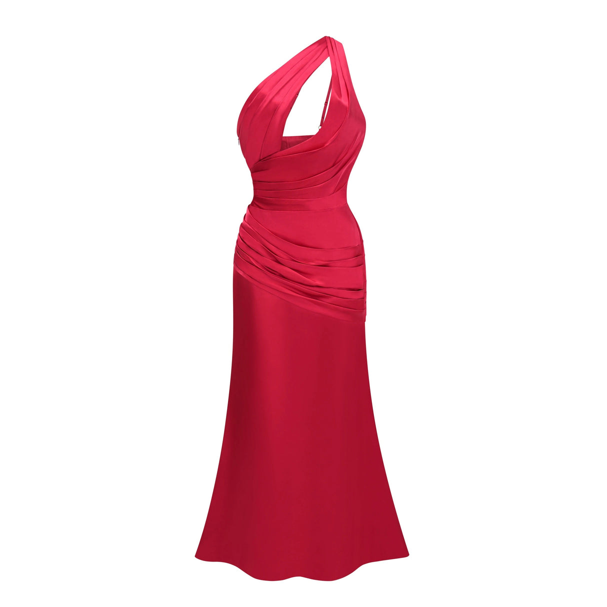 Seraphina Red One Shoulder CutOut Maxi Dress
