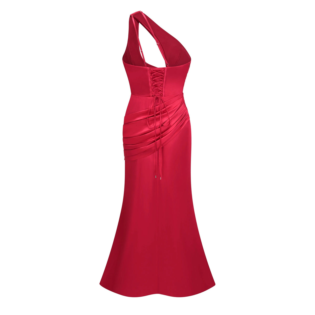 Seraphina Red One Shoulder CutOut Maxi Dress