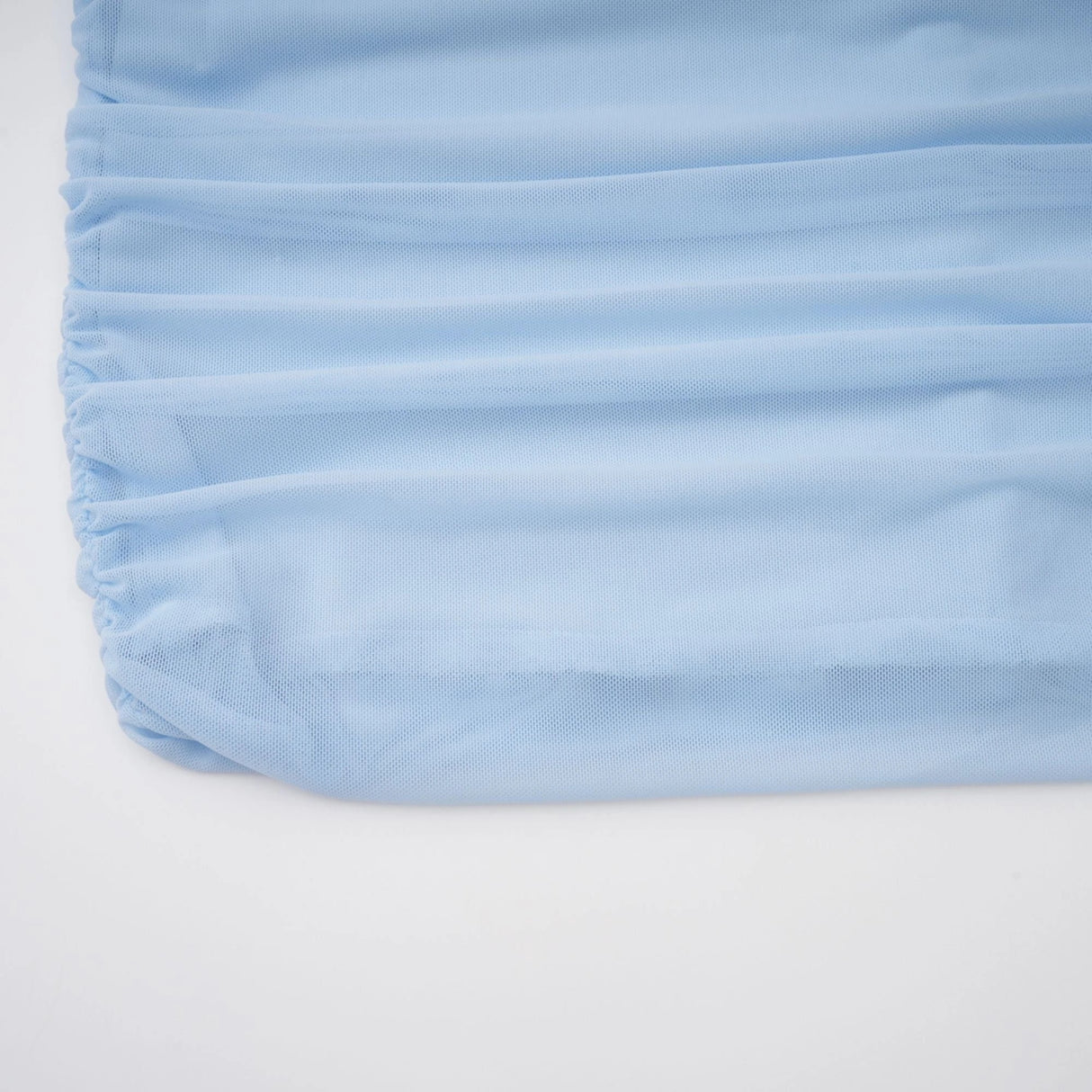 Sylphe BabyBlue Asymmetrical Pleated Sleeveless Mini Dress