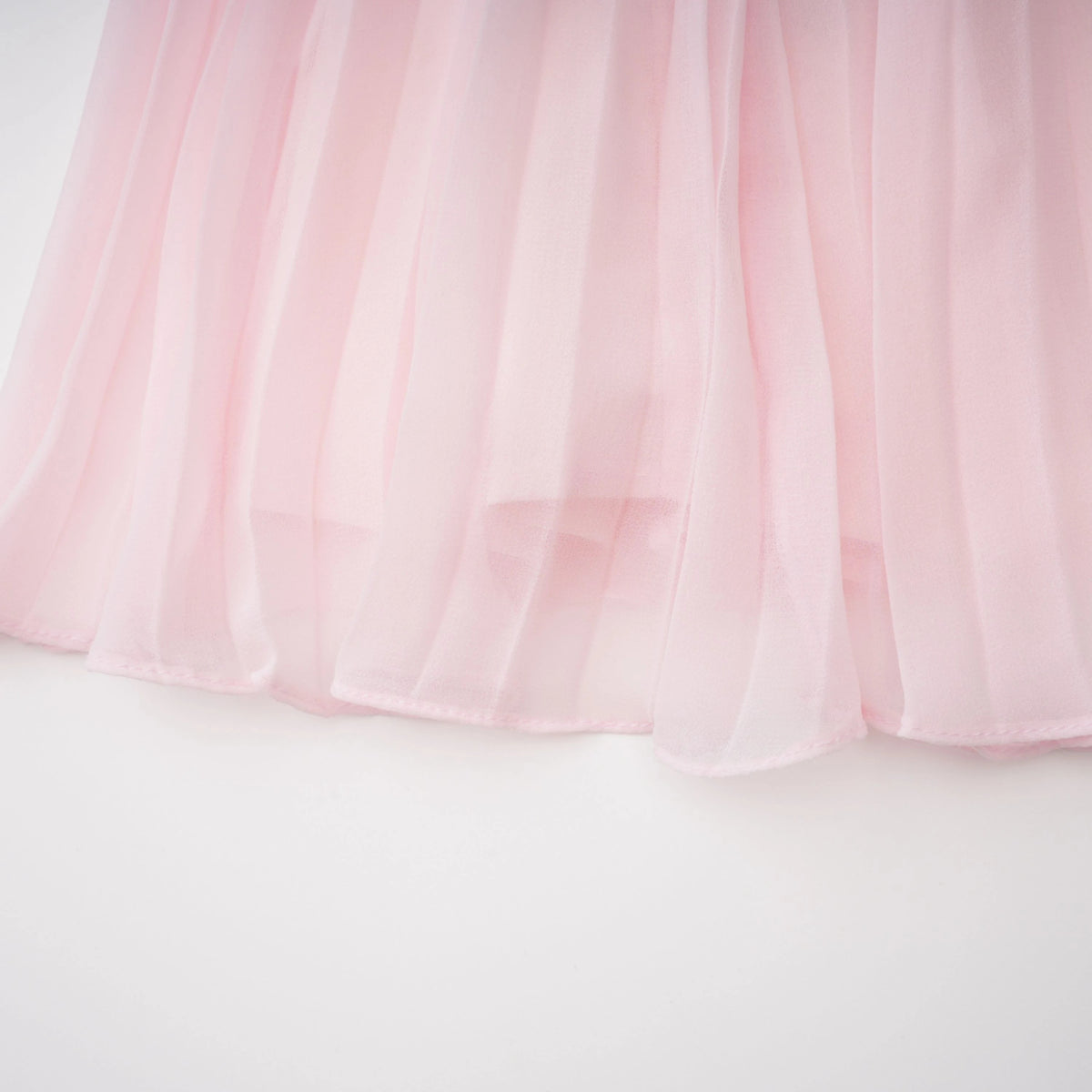 Tahmineh Pink Tweed Pleated Midi Dress